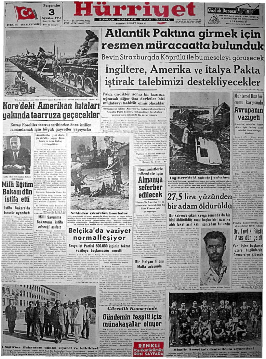 Tarihten bir gazete sayfası