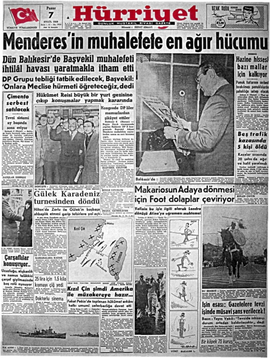 Tarihten bir gazete sayfası