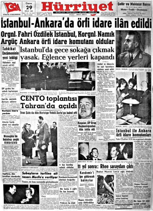 Tarihten bir gazete sayfası