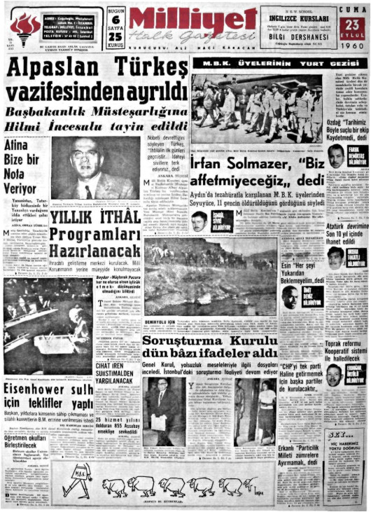 Tarihten bir gazete sayfası