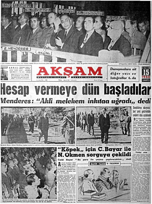 Tarihten bir gazete sayfası