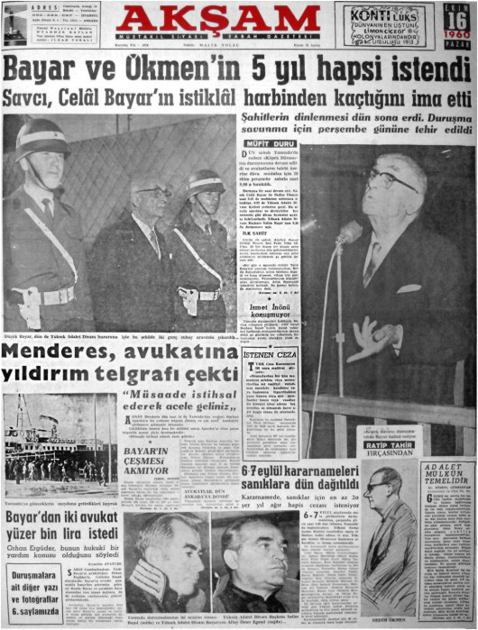 Tarihten bir gazete sayfası