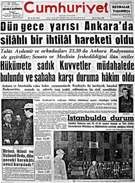 Tarihten bir gazete sayfası