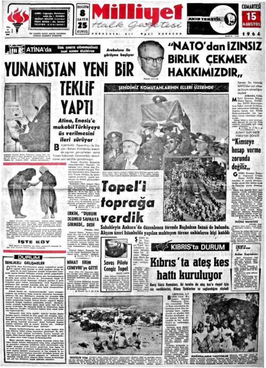 Tarihten bir gazete sayfası