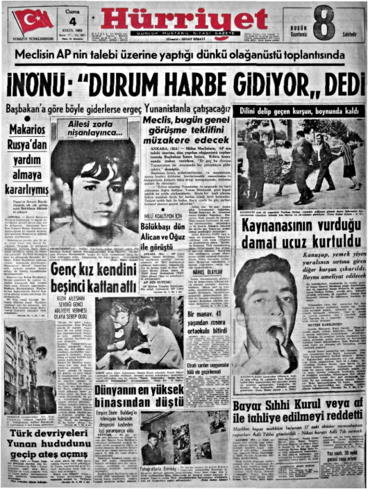 Tarihten bir gazete sayfası