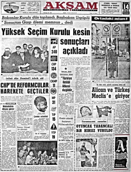 Tarihten bir gazete sayfası