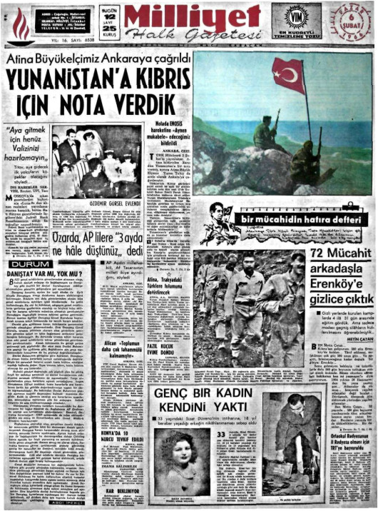 Tarihten bir gazete sayfası