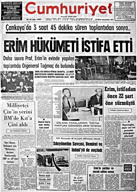 Tarihten bir gazete sayfası