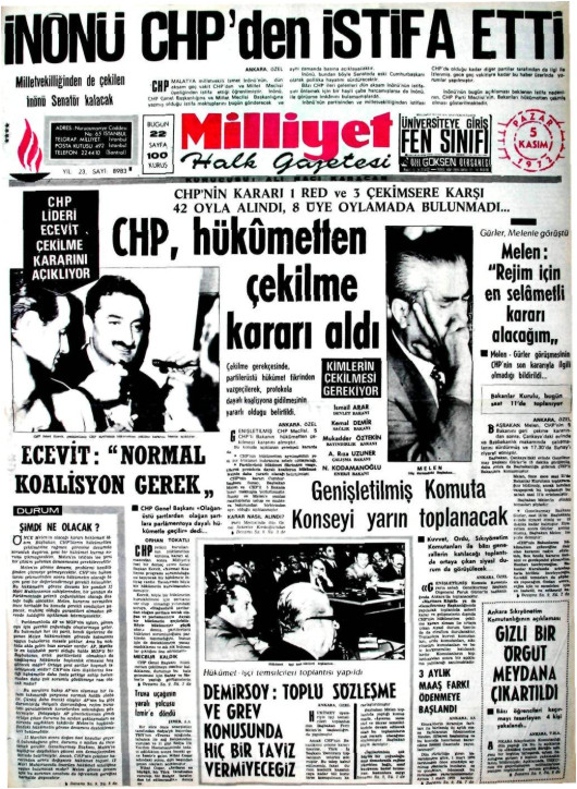 Tarihten bir gazete sayfası