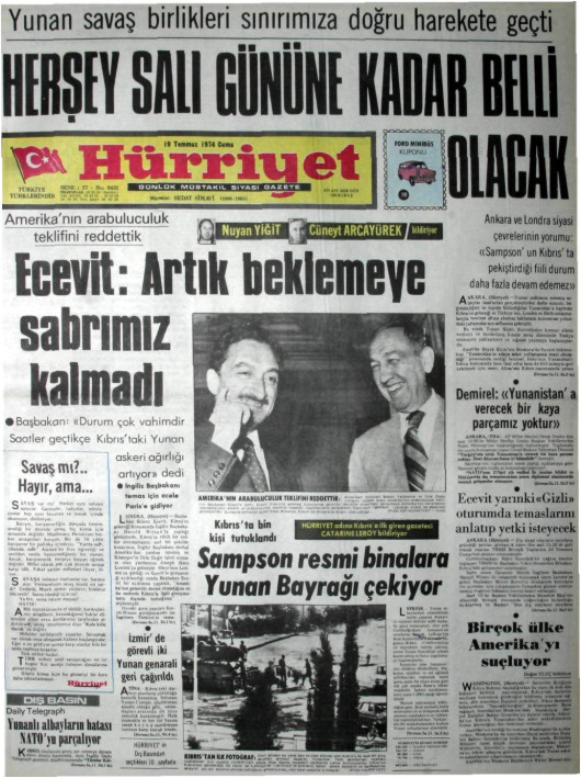 Tarihten bir gazete sayfası