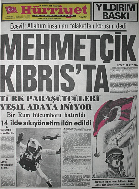Tarihten bir gazete sayfası