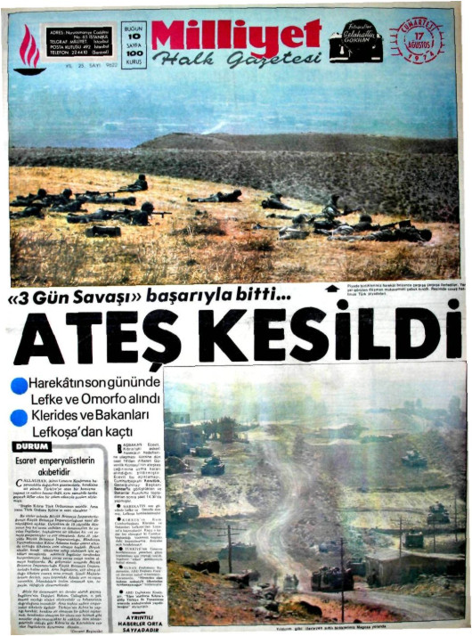Tarihten bir gazete sayfası