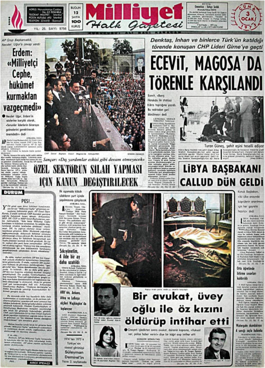 Tarihten bir gazete sayfası