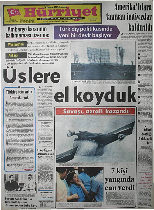 Tarihten bir gazete sayfası