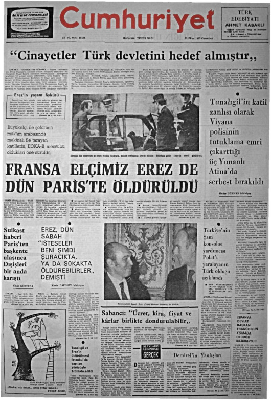 Tarihten bir gazete sayfası