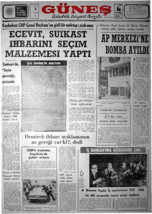 Tarihten bir gazete sayfası