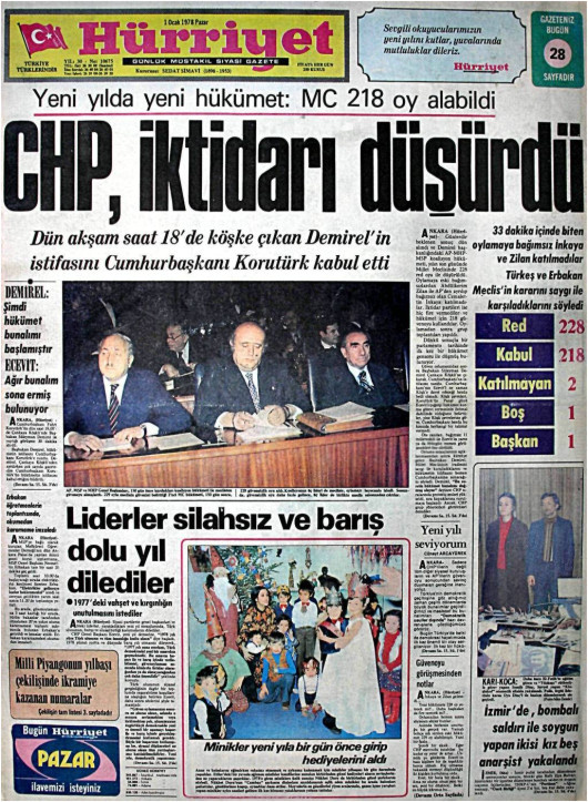 Tarihten bir gazete sayfası