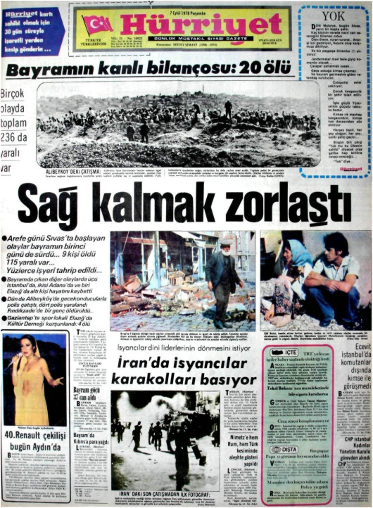 Tarihten bir gazete sayfası