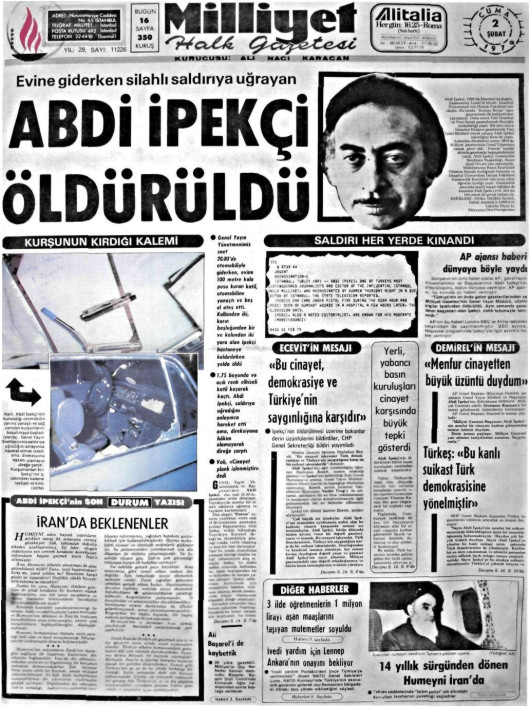 Tarihten bir gazete sayfası