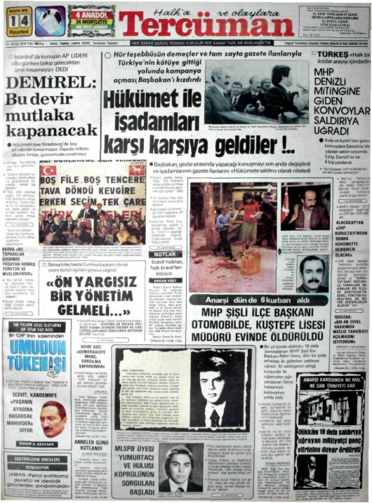 Tarihten bir gazete sayfası