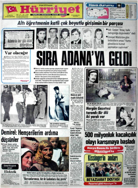 Tarihten bir gazete sayfası