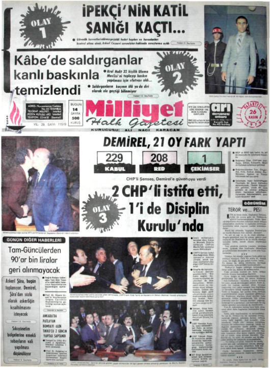 Tarihten bir gazete sayfası