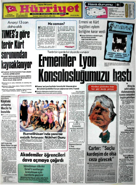 Tarihten bir gazete sayfası