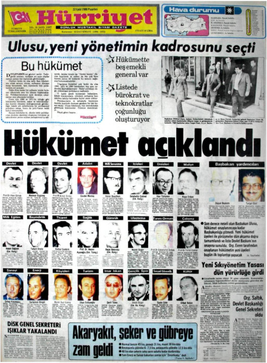 Tarihten bir gazete sayfası