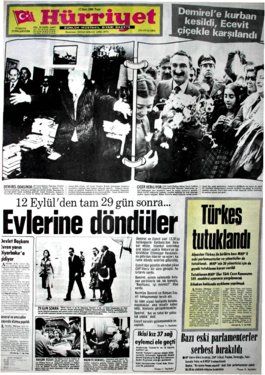 Tarihten bir gazete sayfası