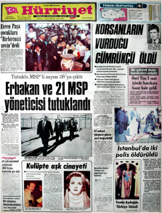 Tarihten bir gazete sayfası