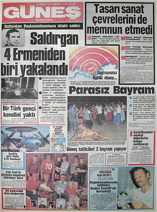 Tarihten bir gazete sayfası