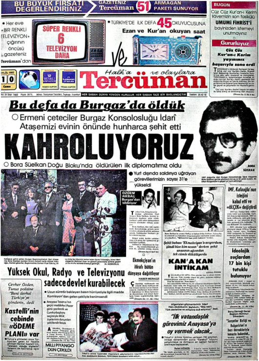 Tarihten bir gazete sayfası