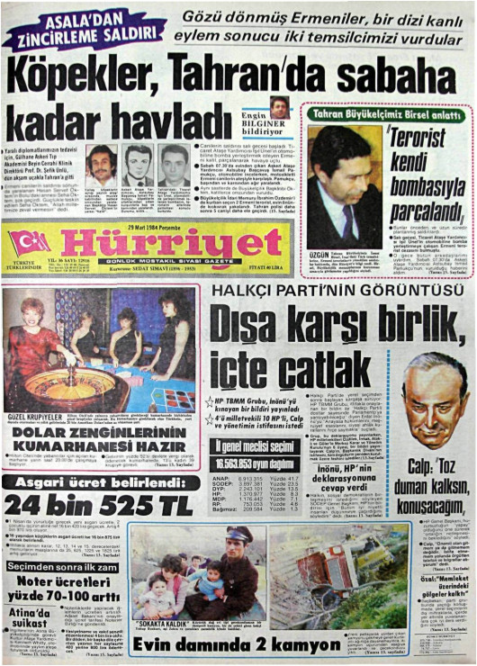 Tarihten bir gazete sayfası