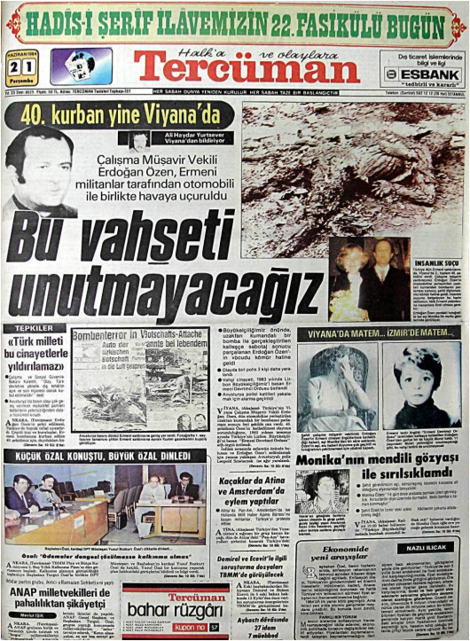 Tarihten bir gazete sayfası