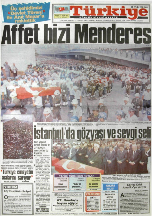 Tarihten bir gazete sayfası