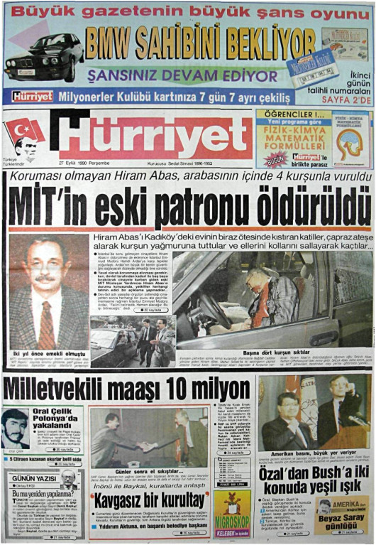 Tarihten bir gazete sayfası