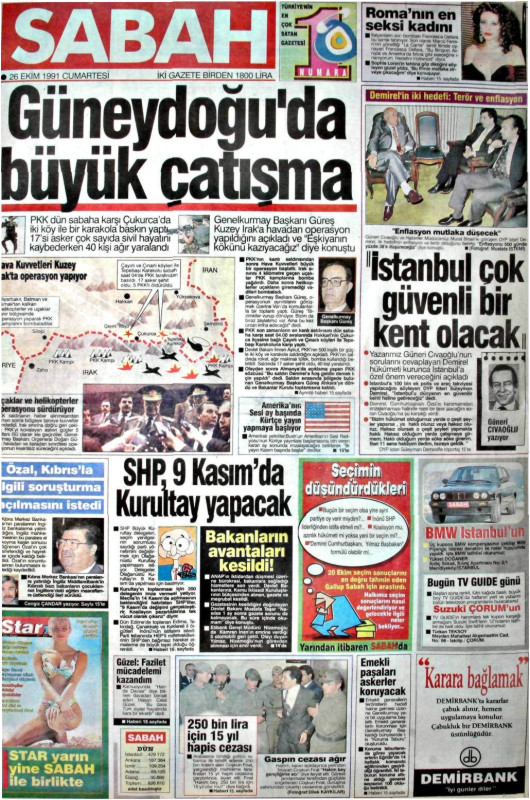 Tarihten bir gazete sayfası