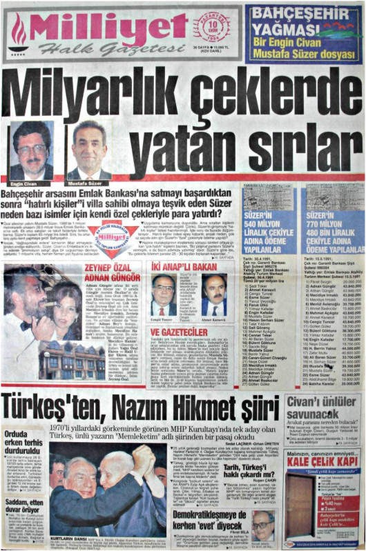 Tarihten bir gazete sayfası