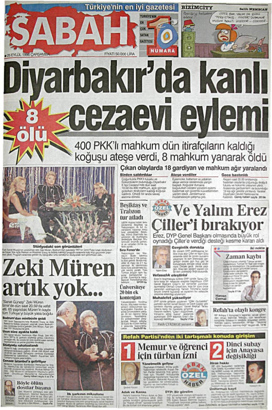 Tarihten bir gazete sayfası