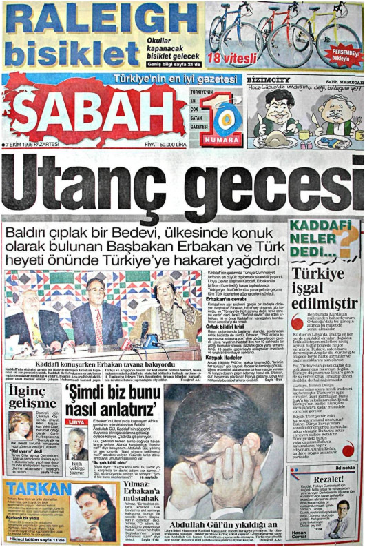 Tarihten bir gazete sayfası