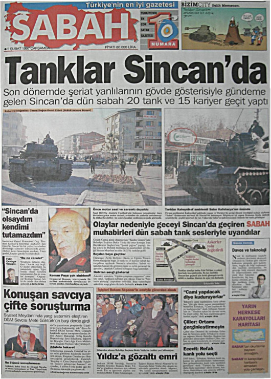 Tarihten bir gazete sayfası